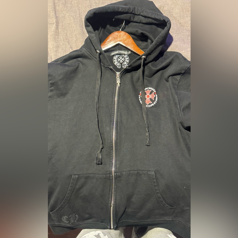 Chrome heart zip up